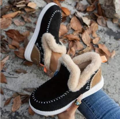 🥾Soft, plush slip-on sneakers for cozy feet