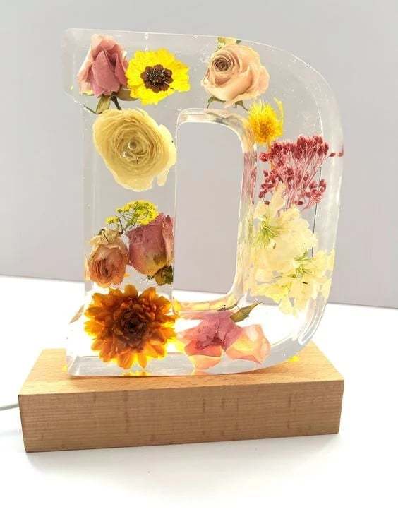 🎁Special commemoration -💟Limited Handmade 100pcs🌸Flowers Resin Night Light-PLAWLTD
