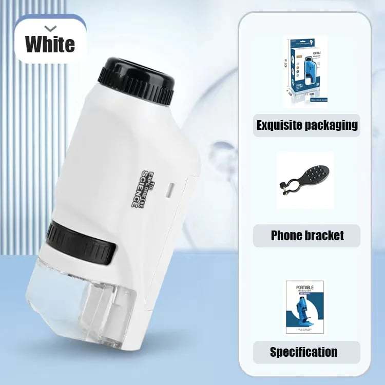 ✨This Week's Special Price 💥 Kid's Portable Pocket Microscope With Adjustable Zoom 60-120x