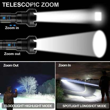 🎉 Last Day 50% OFF! 🎉LED Rechargeable Tactical Laser Flashlight 90000 High Lumens-PLAWLTD
