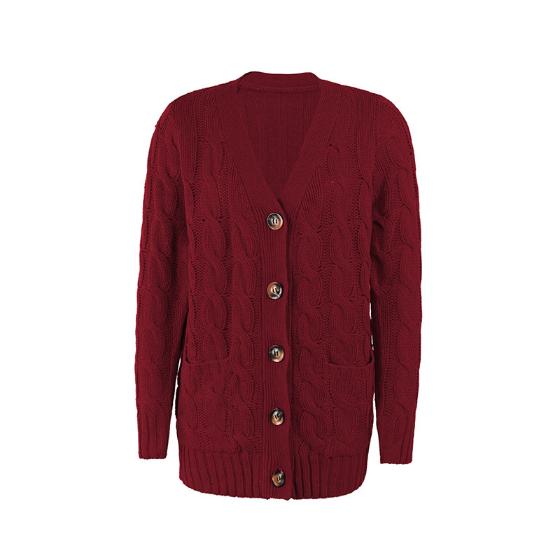 Wool Lovers’ Favorite – Women’s Wool Blend Button-Down Cardigan with Pockets