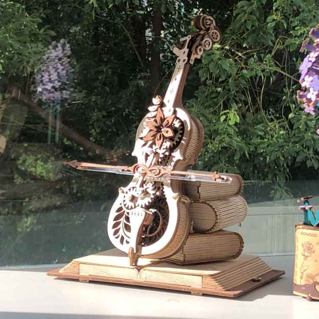 Magic Cello Mechanical 3D Wooden Music Box Puzzle