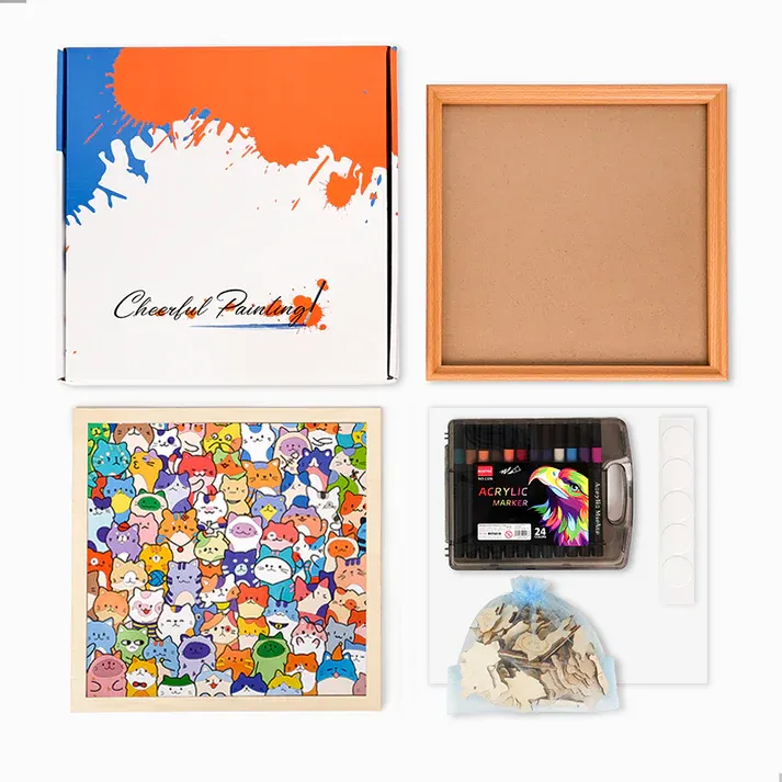 🐱Little Kitties - Wooden Coloring Puzzle