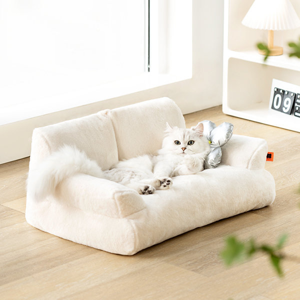 Sofa Shaped Cat Bed - Plush - Pink - Yellow - 4 Colors - Great For Your Pets