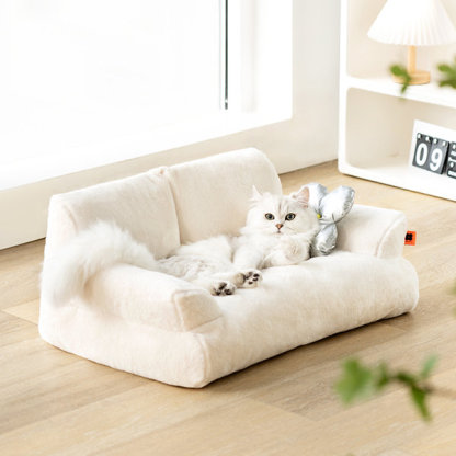 Sofa Shaped Cat Bed - Plush - Pink - Yellow - 4 Colors - Great For Your Pets