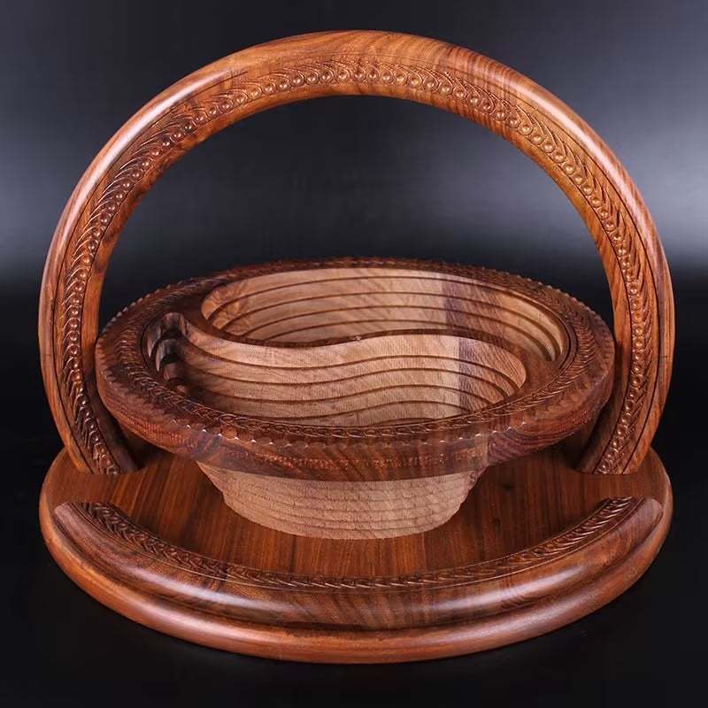 Early New Year sales🎁-Handmade wood carving fruit plate
