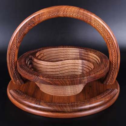 Early New Year sales🎁-Handmade wood carving fruit plate