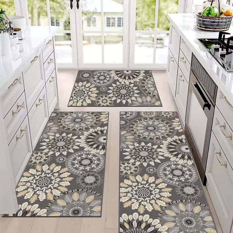 💖💖Boho Washable Kitchen Rugs Sets of 3 - Non Slip Kitchen Rugs-PLAWLTD