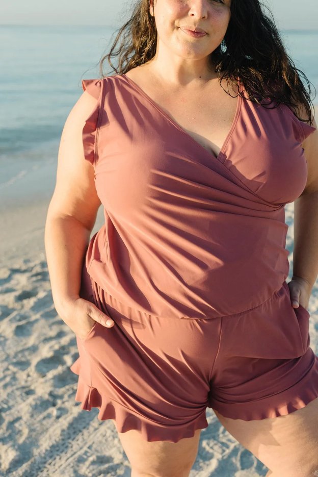 🎉🎉Summer Hot Sale 70% OFF😍Swim Romper Built-in Bra & Shorts