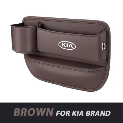 ✨Hot Selling Products of 2025🔥Exclusive Logo Leather Car Seat Storage Box With Water Cup Holder