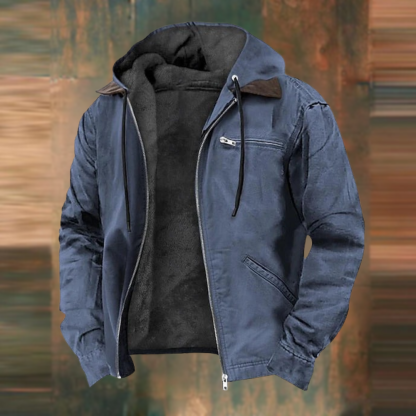 Hooded - Zipped Up - Fleece Lined Jacket