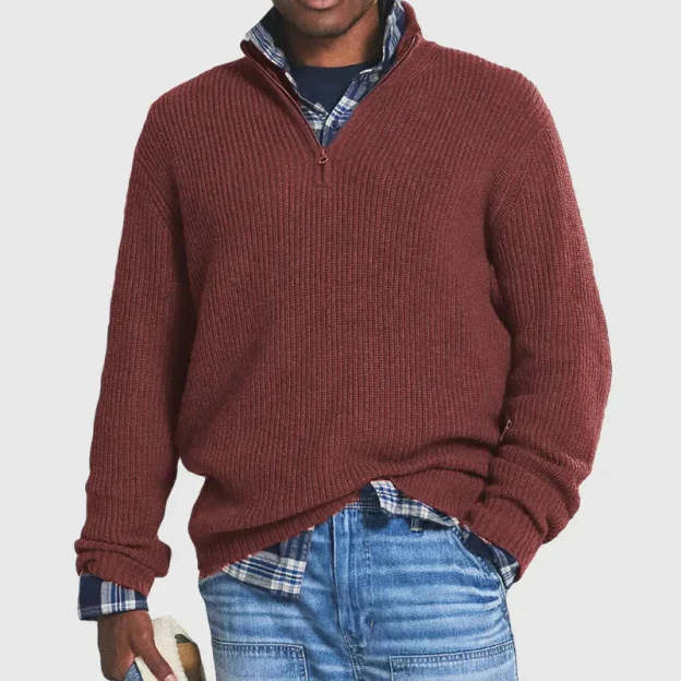 HALF ZIP SWEATER