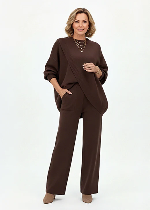 👚Women's Two-Piece Set - Loose Sweater and Pants Set