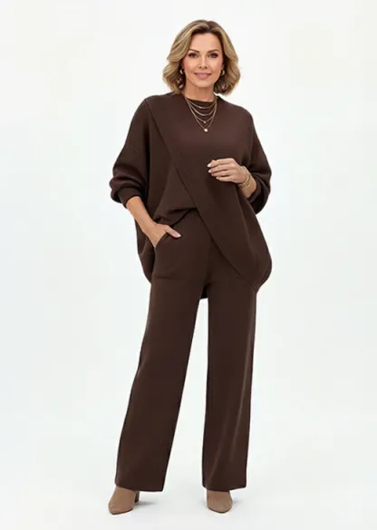 👚Women's Two-Piece Set - Loose Sweater and Pants Set