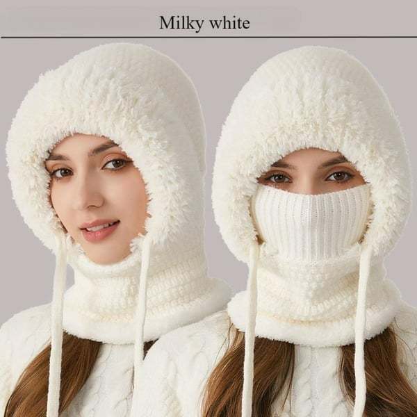 🧣3-in-1 Women's Beanie Hat with Scarf & Mask – Cozy Winter Essential