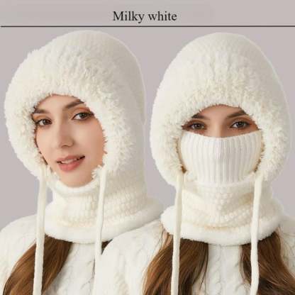🧣3-in-1 Women's Beanie Hat with Scarf & Mask – Cozy Winter Essential