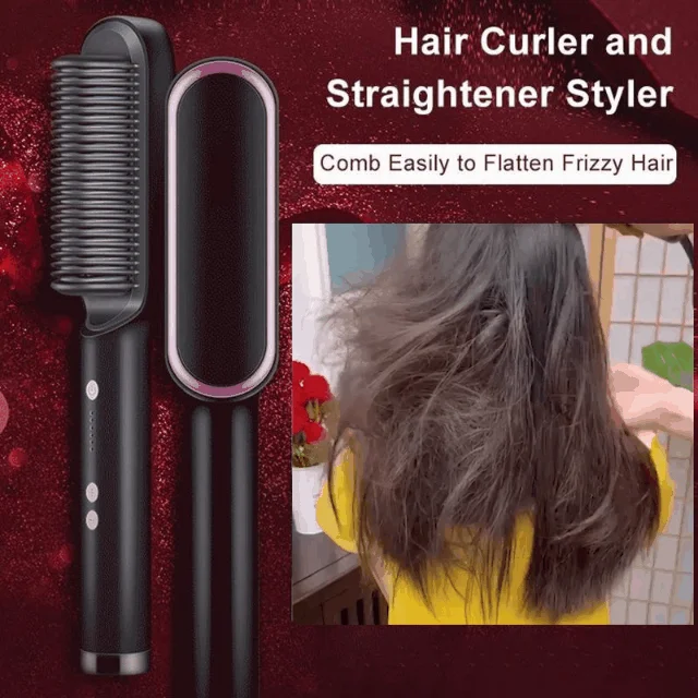 🎁Hot sale 🎁-New Hair Straightener Brush-PLAWLTD