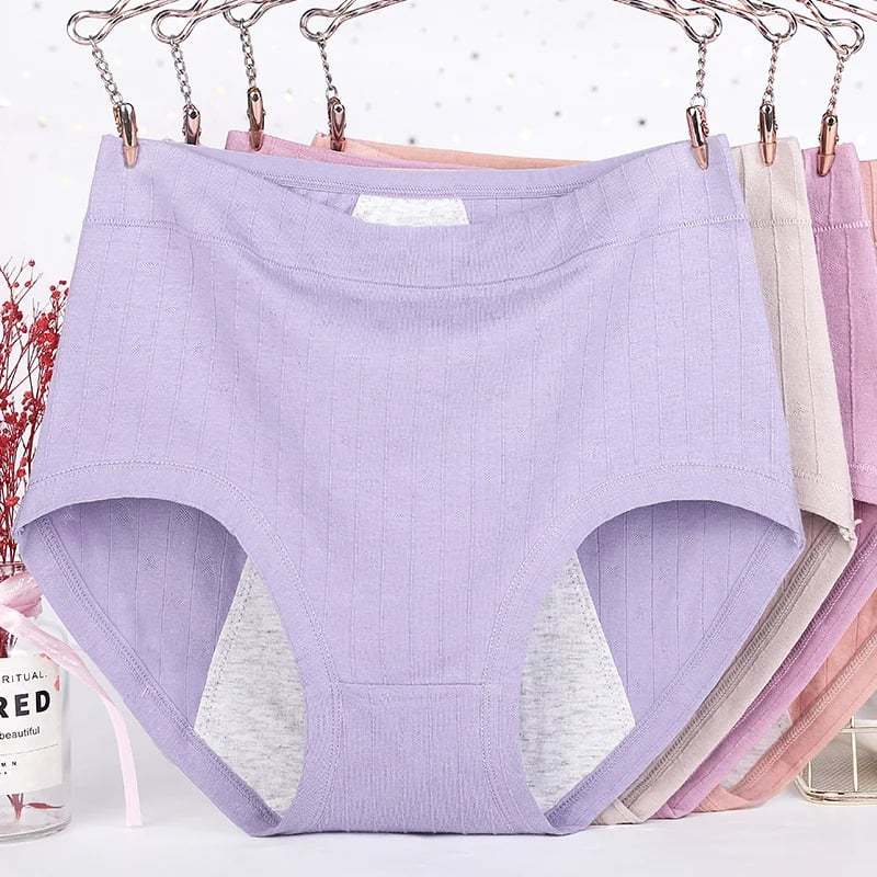 🔥HIGH WAISTS PLUS SIZE COTTON ANTIBACTERIAL  LEAK-PROOF PHYSIOLOGICAL UNDERWEAR
