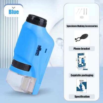 ✨This Week's Special Price 💥 Kid's Portable Pocket Microscope With Adjustable Zoom 60-120x