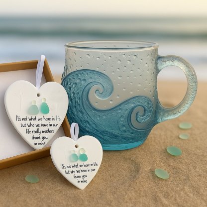 🎄Unique gift🔥100% handmade sea glass wave cup🎁Enjoy buy one get one free
