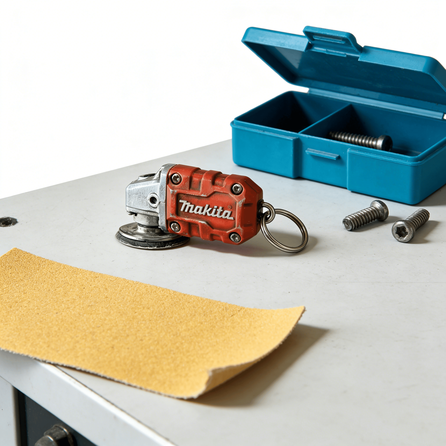 🛠️2-in-1 Makita-Inspired Mini Grinder Keychain: On-the-Go Smoothing Tool + Tool Enthusiast Collectible