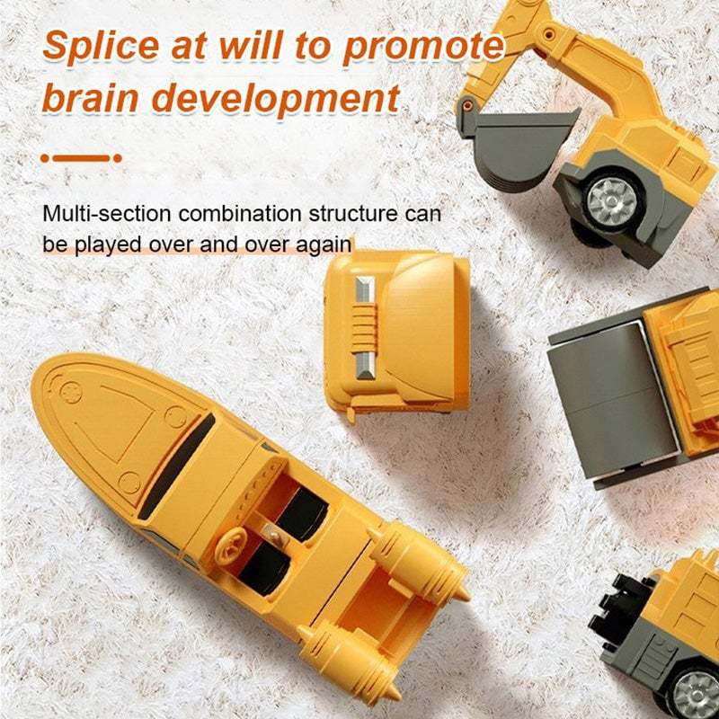 🎁Children's Day 40% OFF🔥Magnetic Transform Engineering Car Assembled Toys-PLAWLTD
