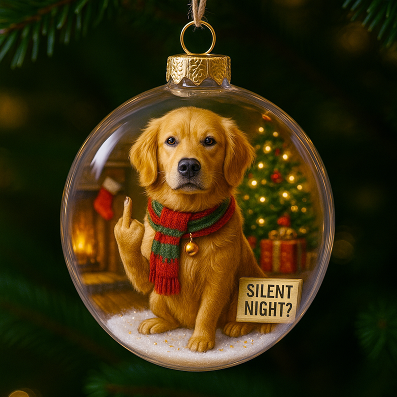 🐶Funny Dog Christmas Ornaments – Naughty Paws, Holiday Laughs!