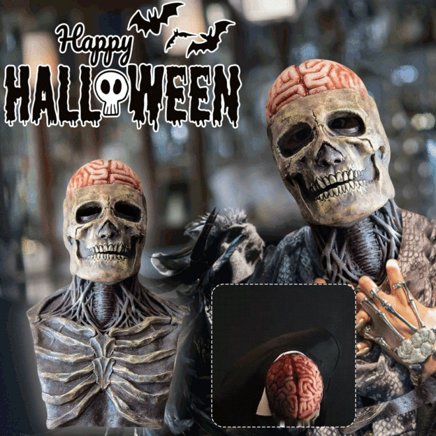 ☠️Full Head Skeleton Halloween Mask ☠️Buy 2 Free Shipping-PLAWLTD