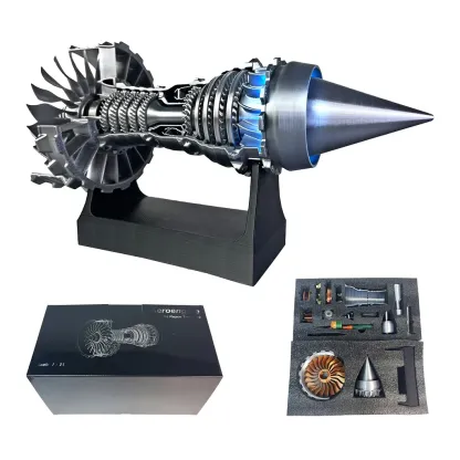 🎁1/25 Simulation Aircraft Turbojet Engine Rotatable Model-PLAWLTD