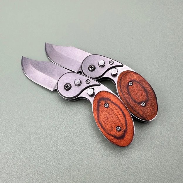 🎁LAST DAY SALE 70% OFF-Wood Handle Outdoor Mini Folding Knife For Camping And Survival-Best Gift