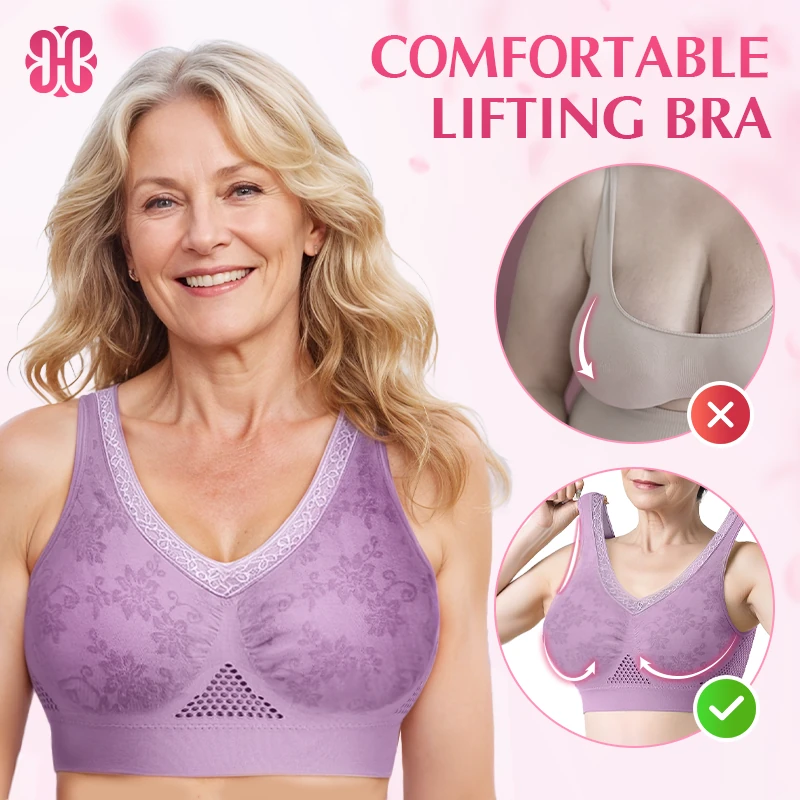 Pure Cotton Buttonless Comfy Lifting Bra