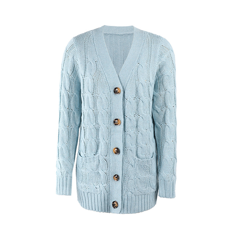 Wool Lovers’ Favorite – Women’s Wool Blend Button-Down Cardigan with Pockets