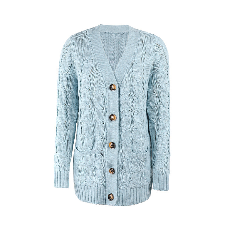 Wool Lovers’ Favorite – Women’s Wool Blend Button-Down Cardigan with Pockets