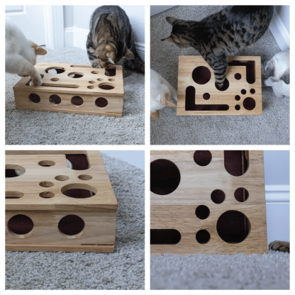🎁😻✨Cat Scratch Puzzle Enrichment Box: Nail File Stress Free Alternative to Clippers and Grinders