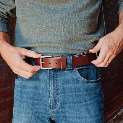 🏆Flash Sale⚡ 50K+ SOLD!-Handmade Full-grain Buffalo Leather Belt-PLAWLTD