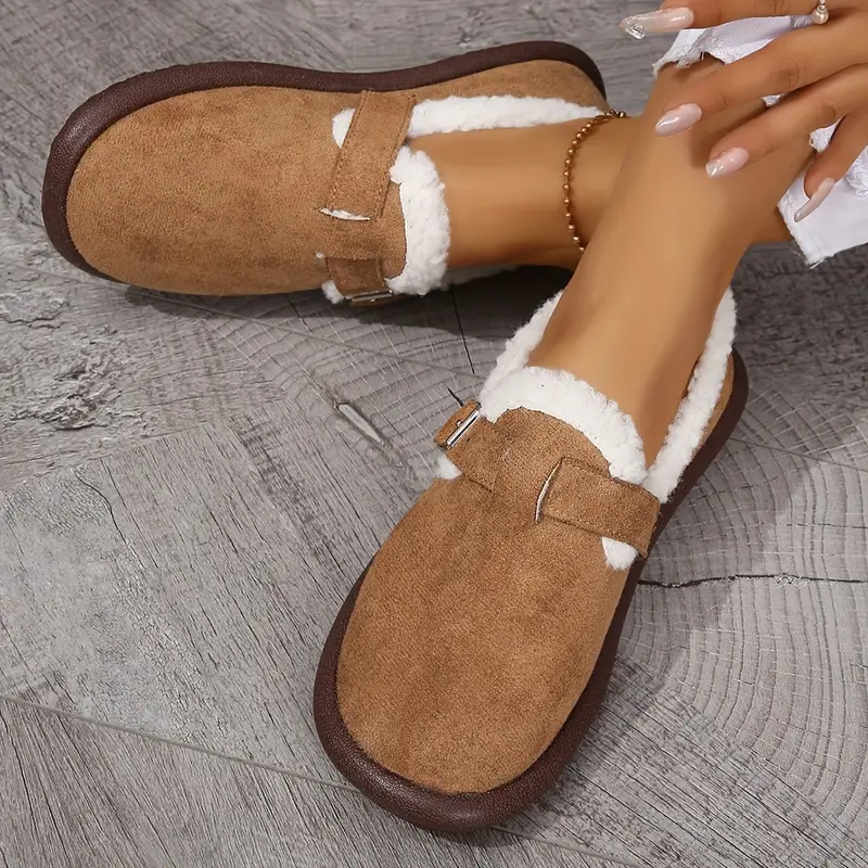 2024 Women's Plush Round Toe Slip-On Flats