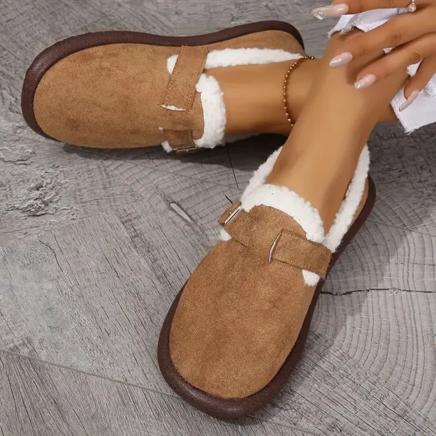 2024 Women's Plush Round Toe Slip-On Flats
