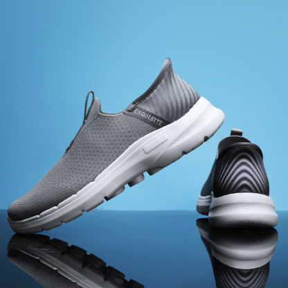 Men's Orthopedic Support Slip-on Shoes for Plantar Fasciitis, Anti-Sprain Walking Sneakers (Medical Certification)-PLAWLTD