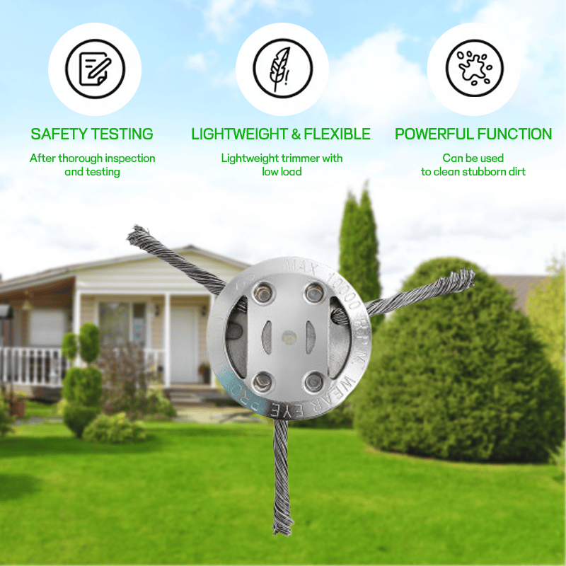 🔧 6" Steel Wire Brush Trimmer Head-PLAWLTD