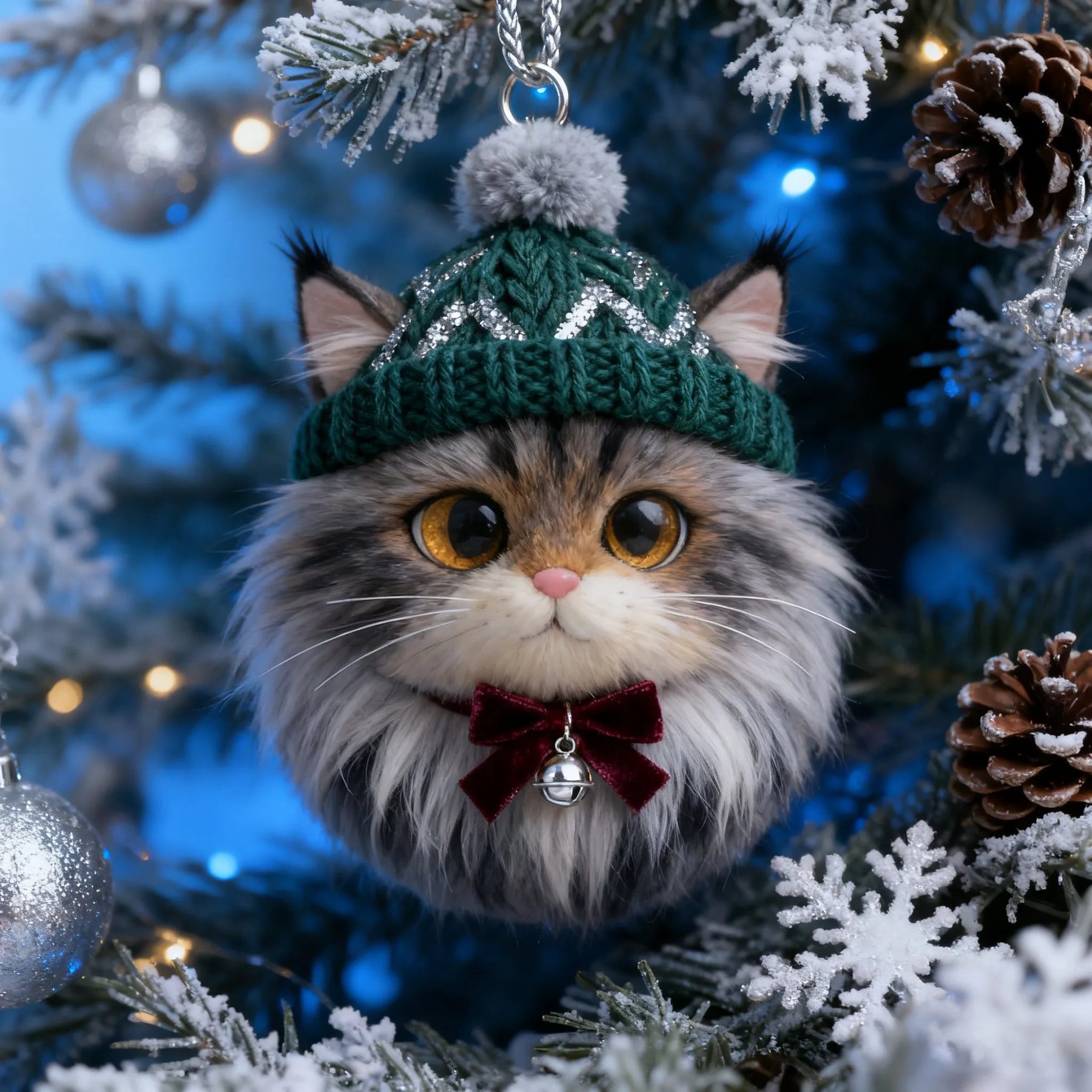 🔥Last Day 49% Off🐾Furry Friends: Winter Cat Ornament Collection