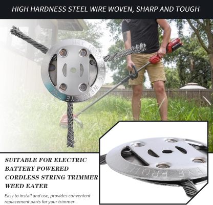 🔧 6" Steel Wire Brush Trimmer Head-PLAWLTD