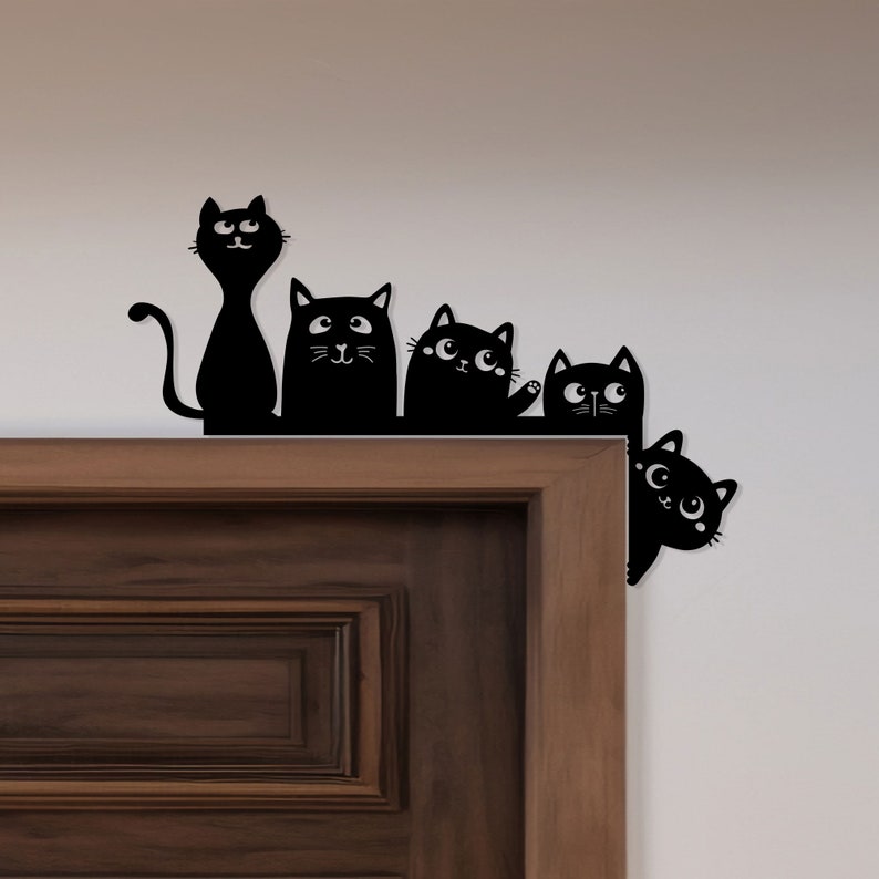🐱2024 Christmas Gift 50% Off--Metal Adorable Cat Door Topper-PLAWLTD