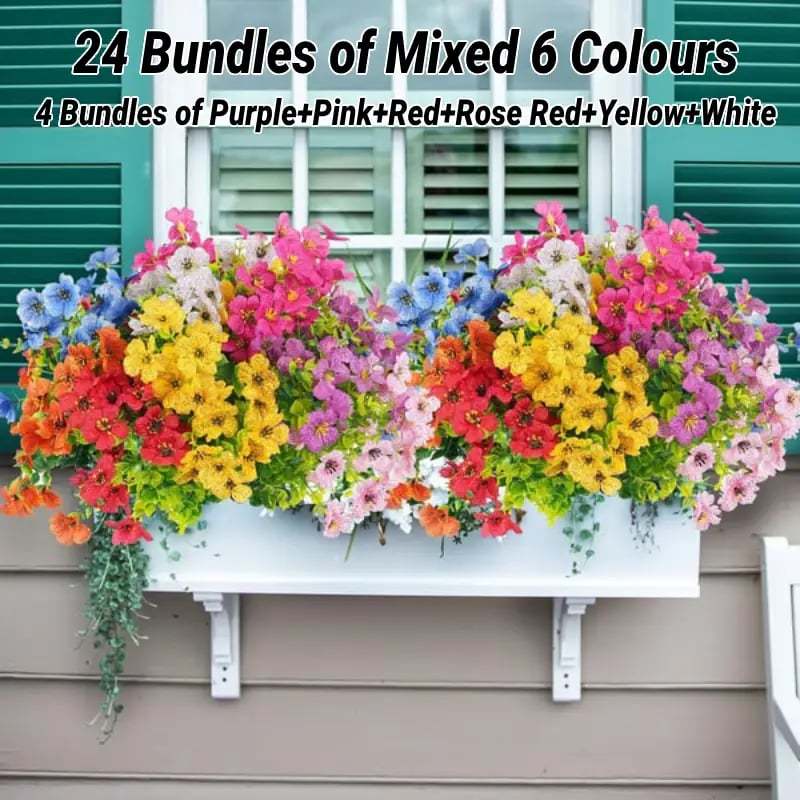 Rain & Sun Proof British Blooms - UV GuardTM Fade-Free Colourful Artificial Flower-PLAWLTD