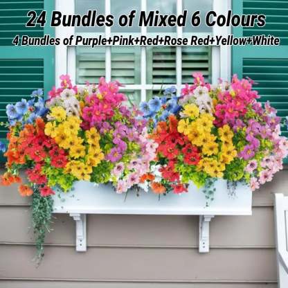 Rain & Sun Proof British Blooms - UV GuardTM Fade-Free Colourful Artificial Flower-PLAWLTD