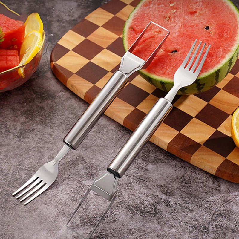 🍉 Effortless Fruit Prep-49% OFF-✨ 2-in-1 Fruit Cutter & Fork – For Quick and Easy Fruit Serving! 🍓-PLAWLTD