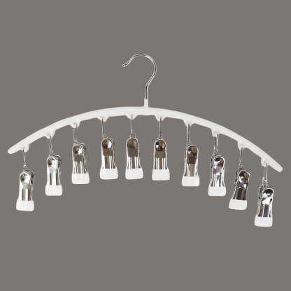 ☀️2025 Hot Sale 49% OFF-🐾Curved Design Hanger with 10 Clips