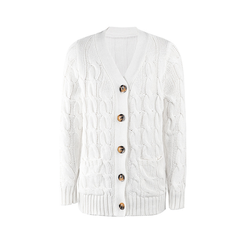 Wool Lovers’ Favorite – Women’s Wool Blend Button-Down Cardigan with Pockets