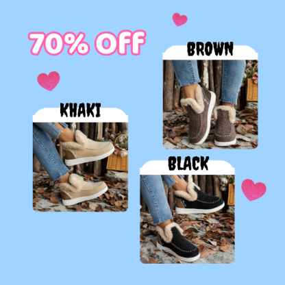 🥾Soft, plush slip-on sneakers for cozy feet
