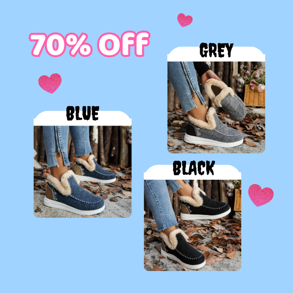 🥾Soft, plush slip-on sneakers for cozy feet