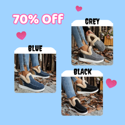 🥾Soft, plush slip-on sneakers for cozy feet